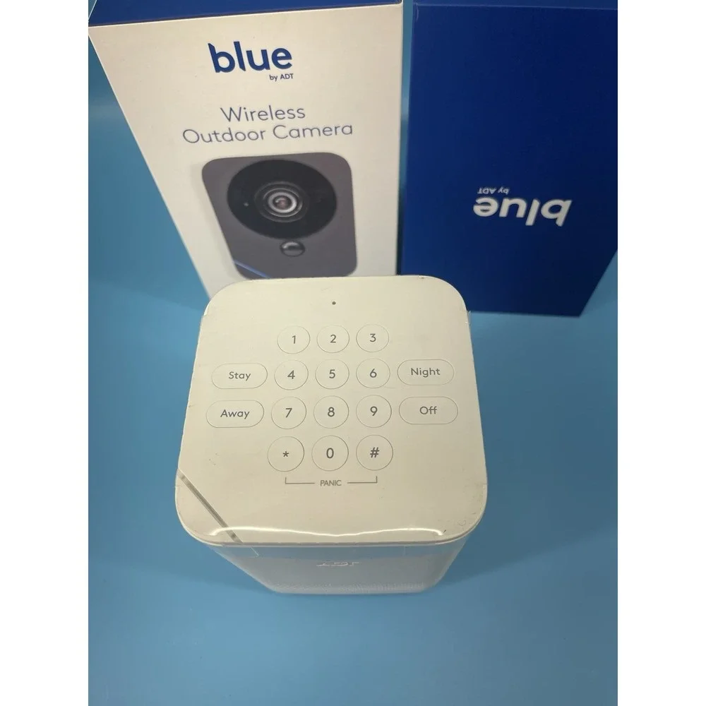 ADT Blue Security System Camera Hub Sensors Bundle Open Box AS-IS